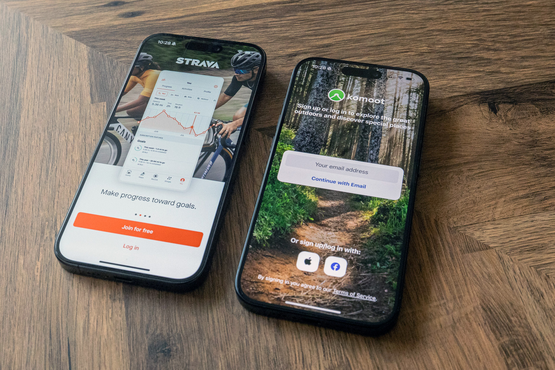 مقایسه Komoot با Strava