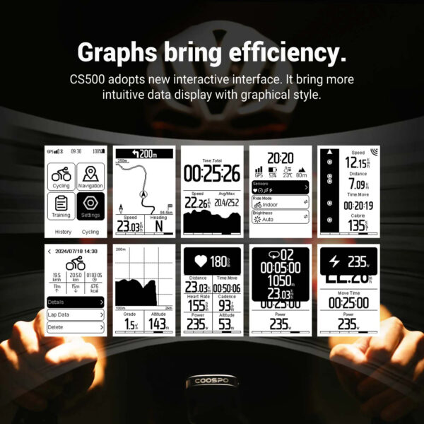 صفحات کامپیوتر دوچرخه COOSPO CS500