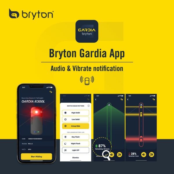 نرم‌افزار اتصال به گوشی تلفن همراه چراغ رادار برایتون GARDIA R300L
