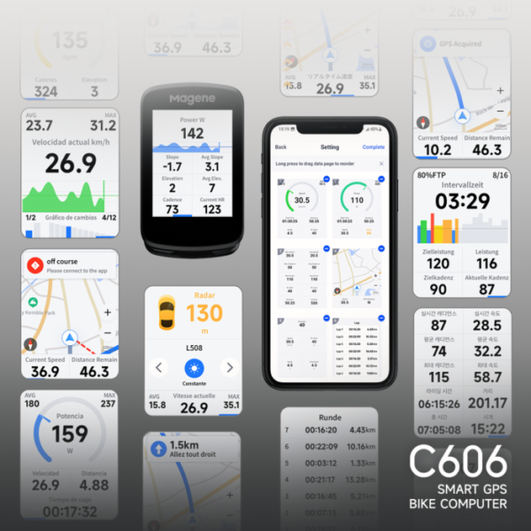 جزئیات کامپیوتر دوچرخه MAGENE C606