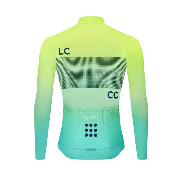 پیراهن آستین بلند CYCLING LECOL 2025 رنگ زرد/سبز