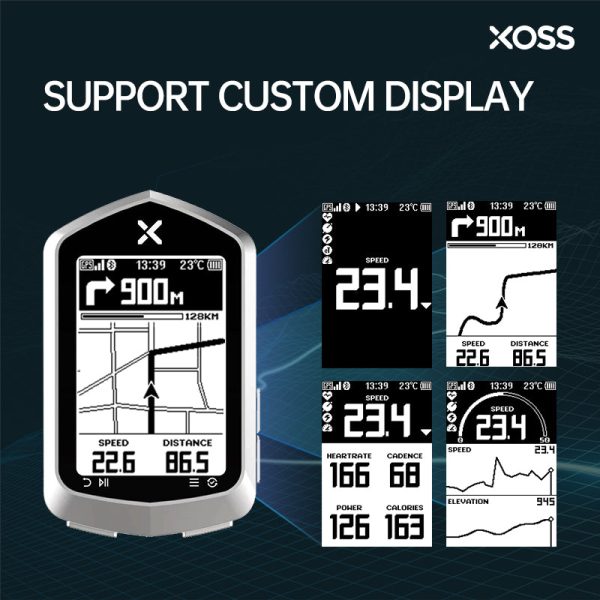 نمایش کامپیوتر دوچرخه XOSS NAV+ PLUS